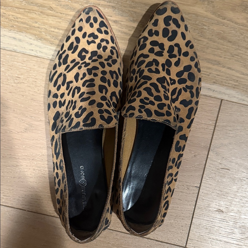 Treasure & Bond Leopard Print Loafers
